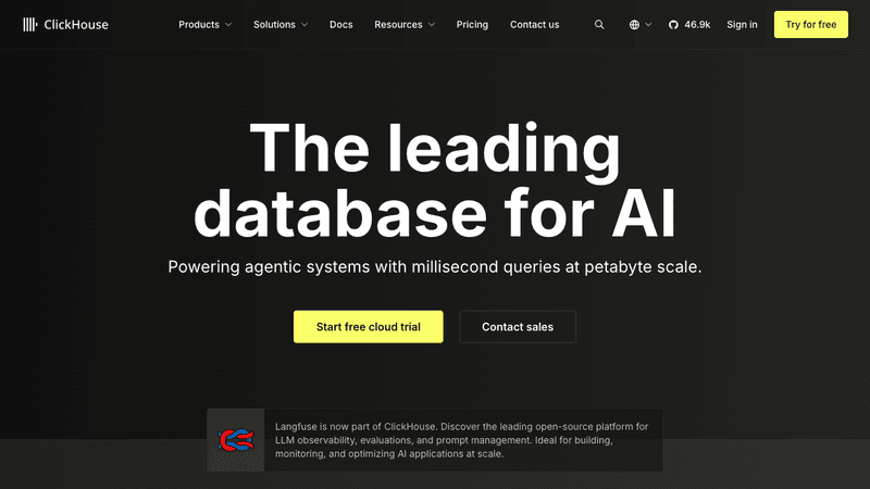 Clickhouse Style design.md - Vibe Coding 设计规范，复制给 AI 生成代码