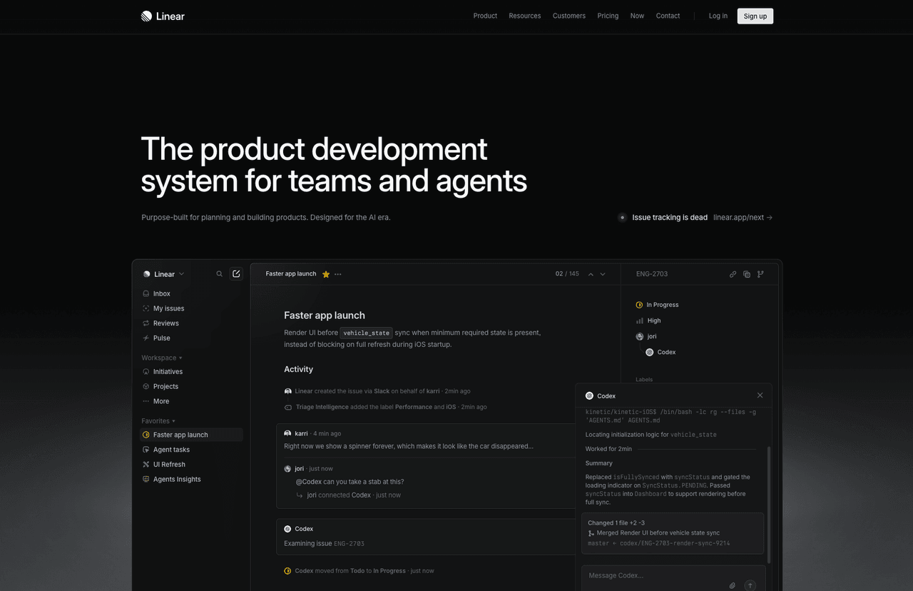 Linear app Style design.md - Vibe Coding 设计规范，复制给 AI 生成代码