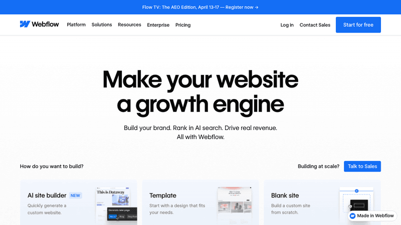 Webflow Style design.md - Vibe Coding 设计规范，复制给 AI 生成代码